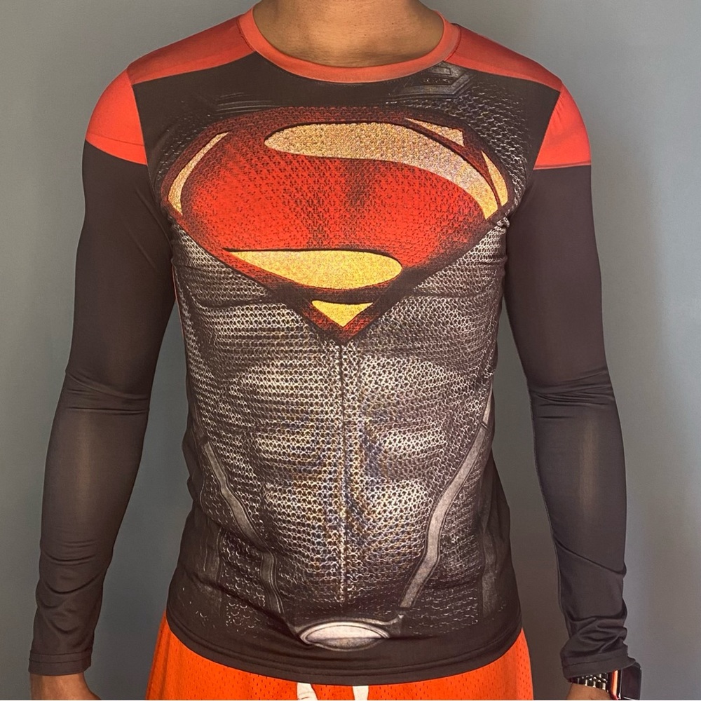 Superman long sleeve compression shirt